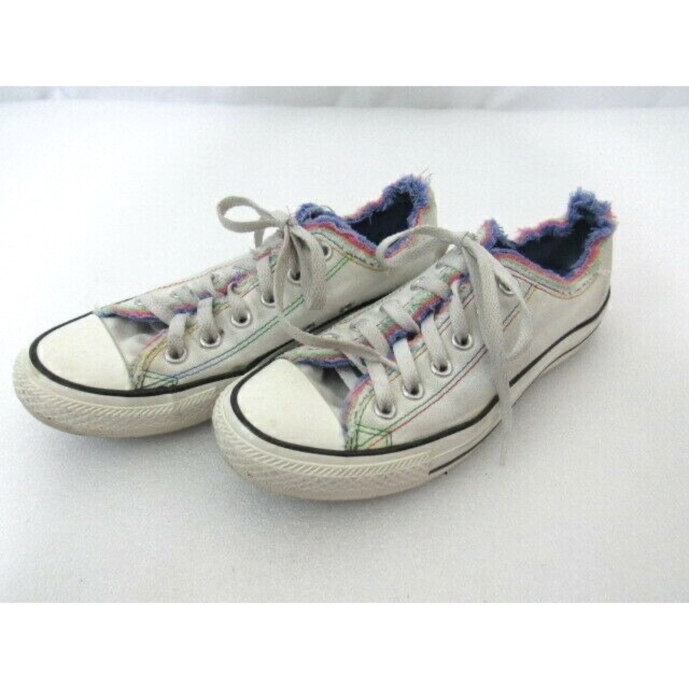 Converse Chuck Taylor Low Top‎ White Multi-color Trim Women Size 6